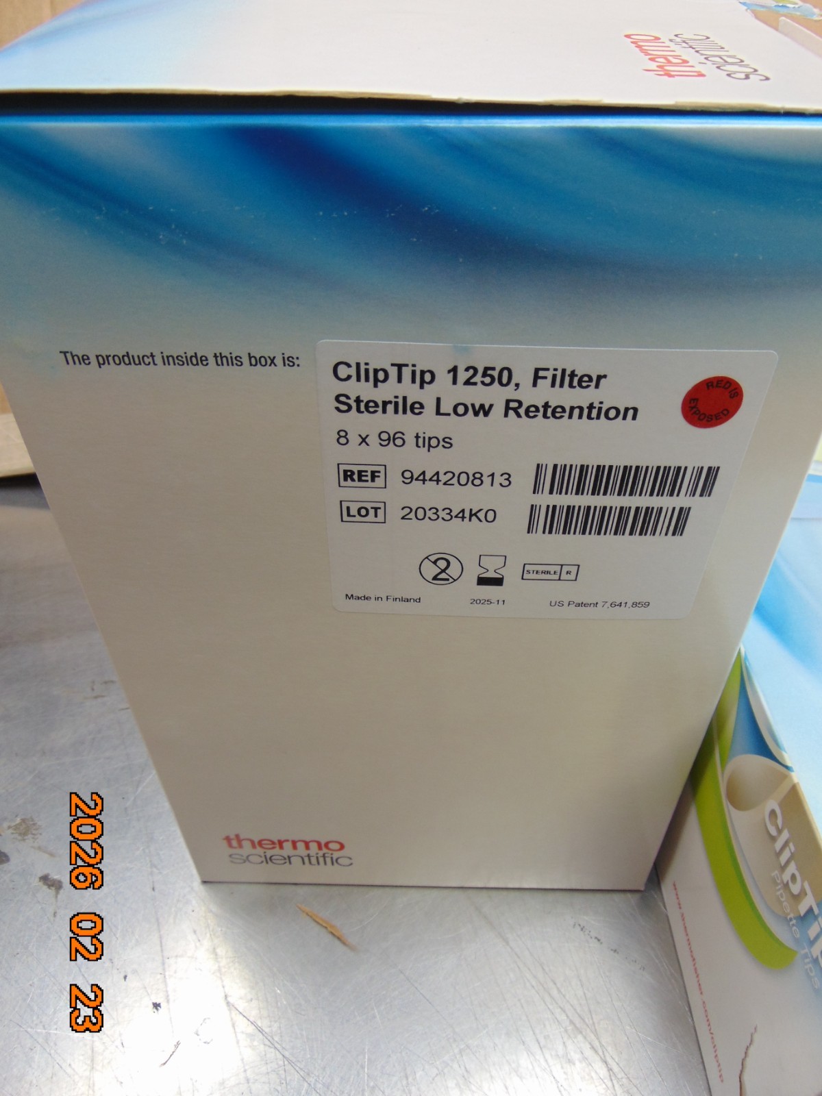 8 X 96 TIPS Thermo Scientific 94420813 Sterile ClipTip 1250μL Filter Pipette 768