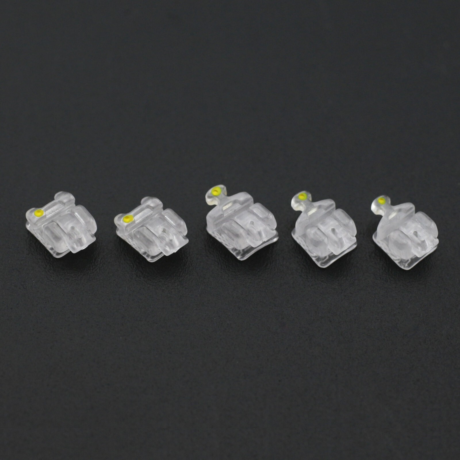 Dental Orthodontic Self Ligating Ceramic Brackets Roth MBT 022 345 Hooks 5-5