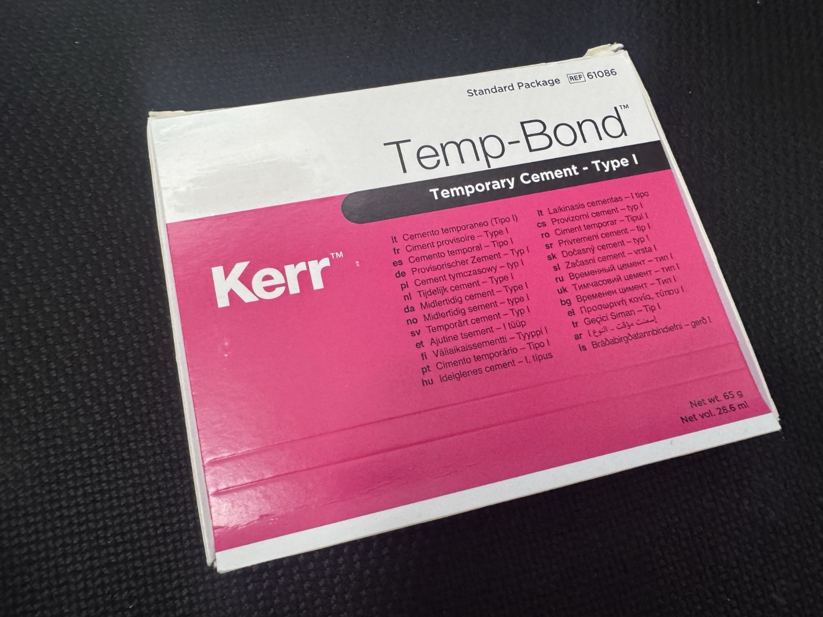 Kerr Dental 61086 TempBond Temporary Cement Tubes 50 Gm – EXP 2026-11-26