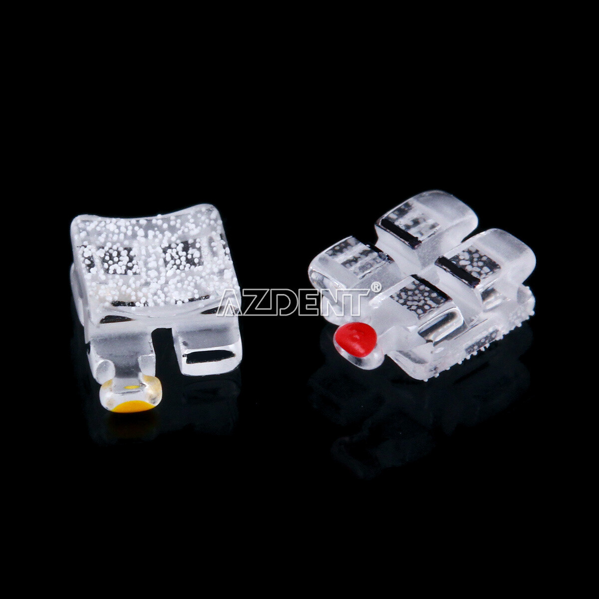 Dental Orthodontic Sapphire Ceramic Brackets Braces Mini Roth/MBT.022 Hooks 345