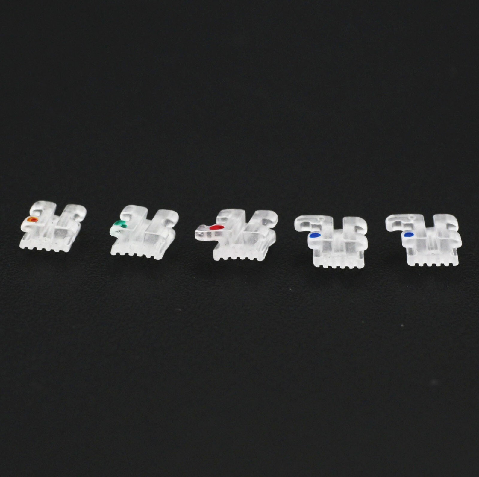 Dental Orthodontic Ceramic Brackets Clear Braces Elegan I MBT Roth 022 345 5-5