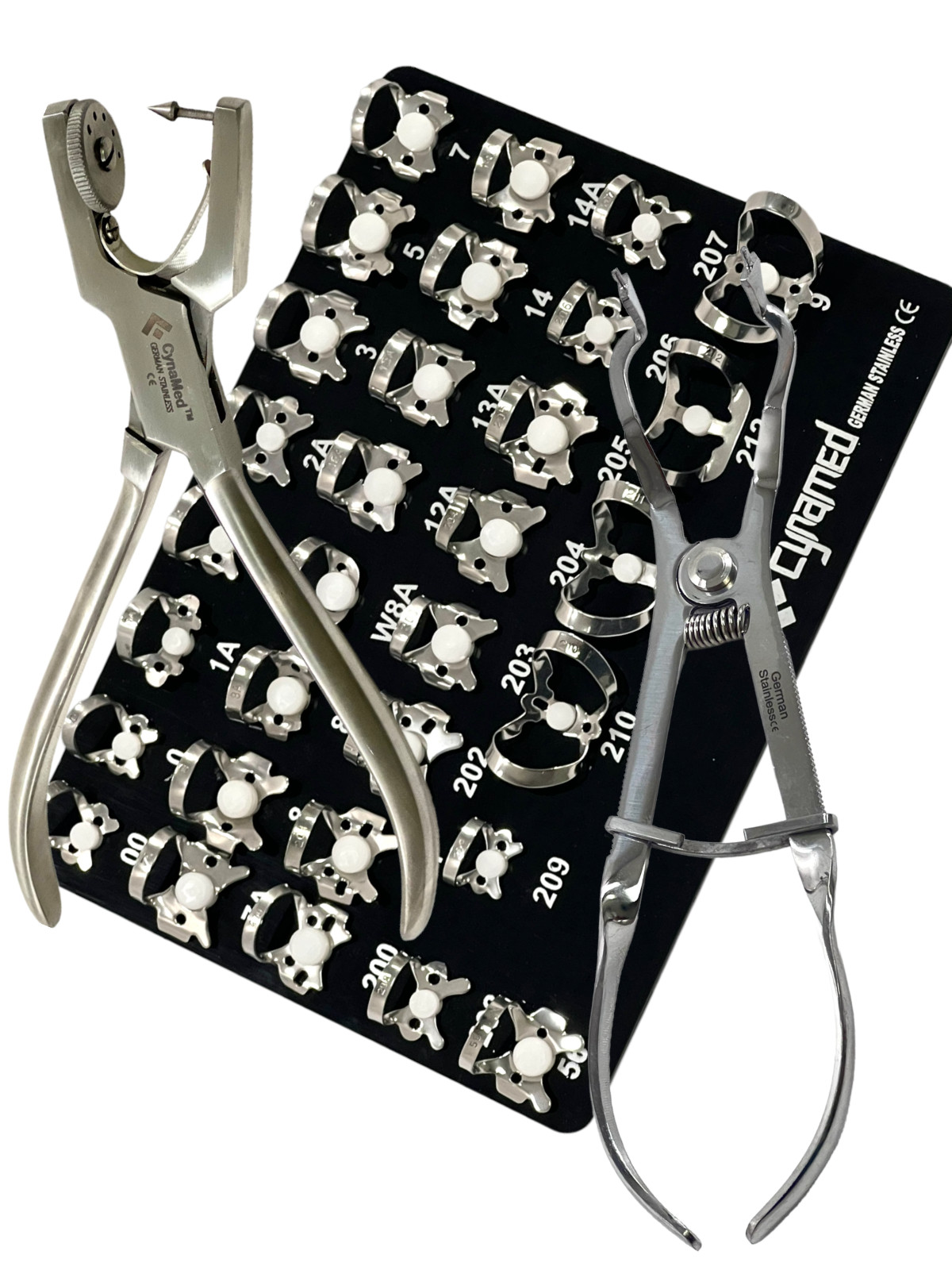 33 Pcs German Rubber Dam Starter Kit with Frame Punch Clamps Dental Instruments