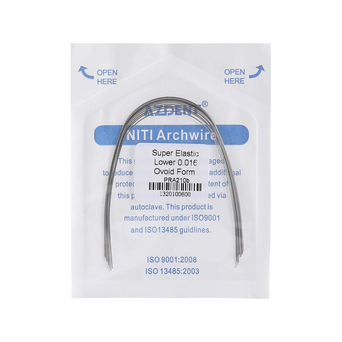 10Packs Dental Orthodontic Arch Wire Niti Super Elastic Round Ovoid Form AZDENT