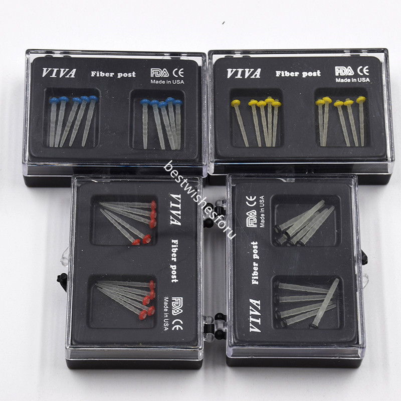 1 Box/10 Pcs Dental Glass Screw Thread Fiber Post Single Refilled Size To Choose