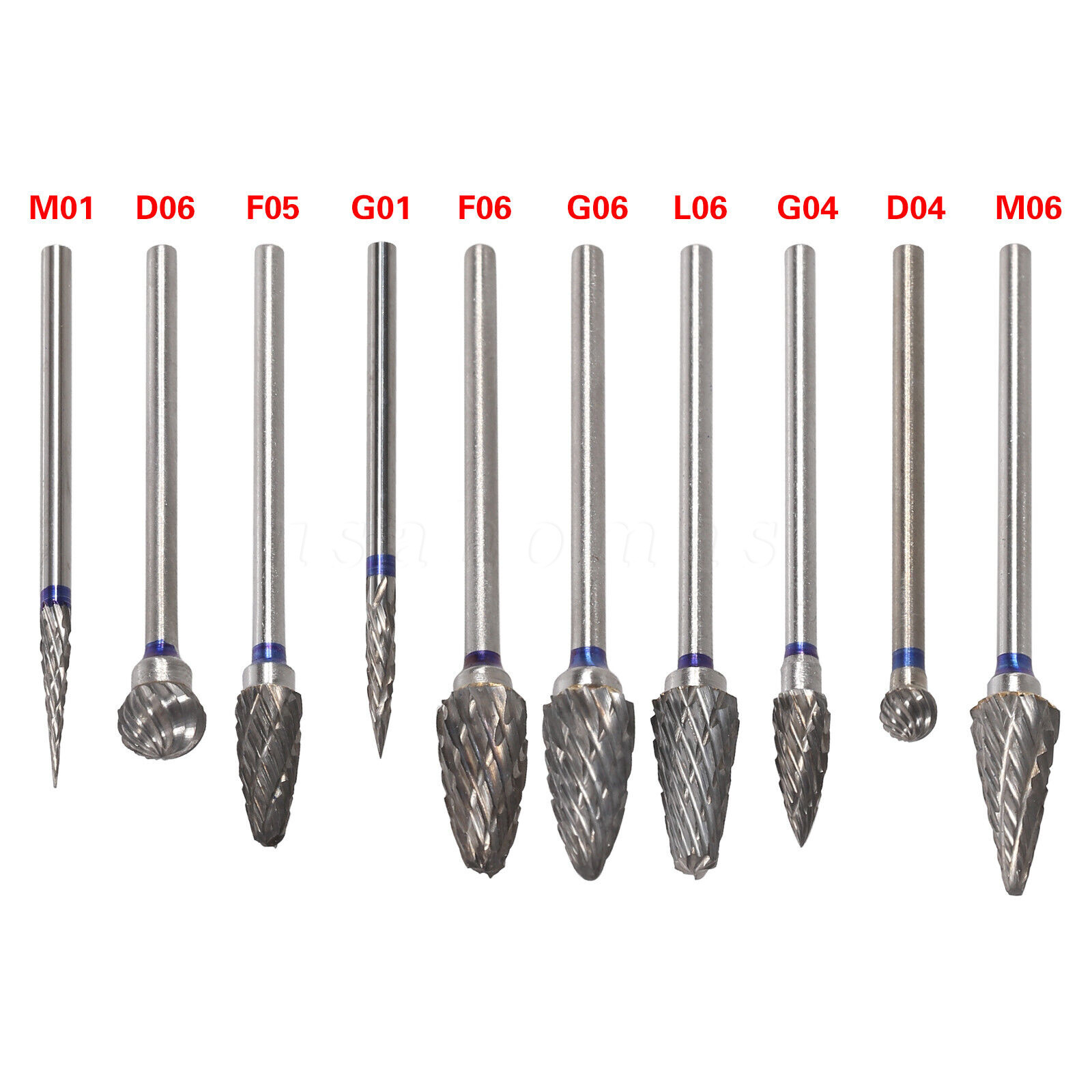 10pcs/Set Dental Tungsten Carbide Burs Plaster Alloy Acrylic Drill Polisher