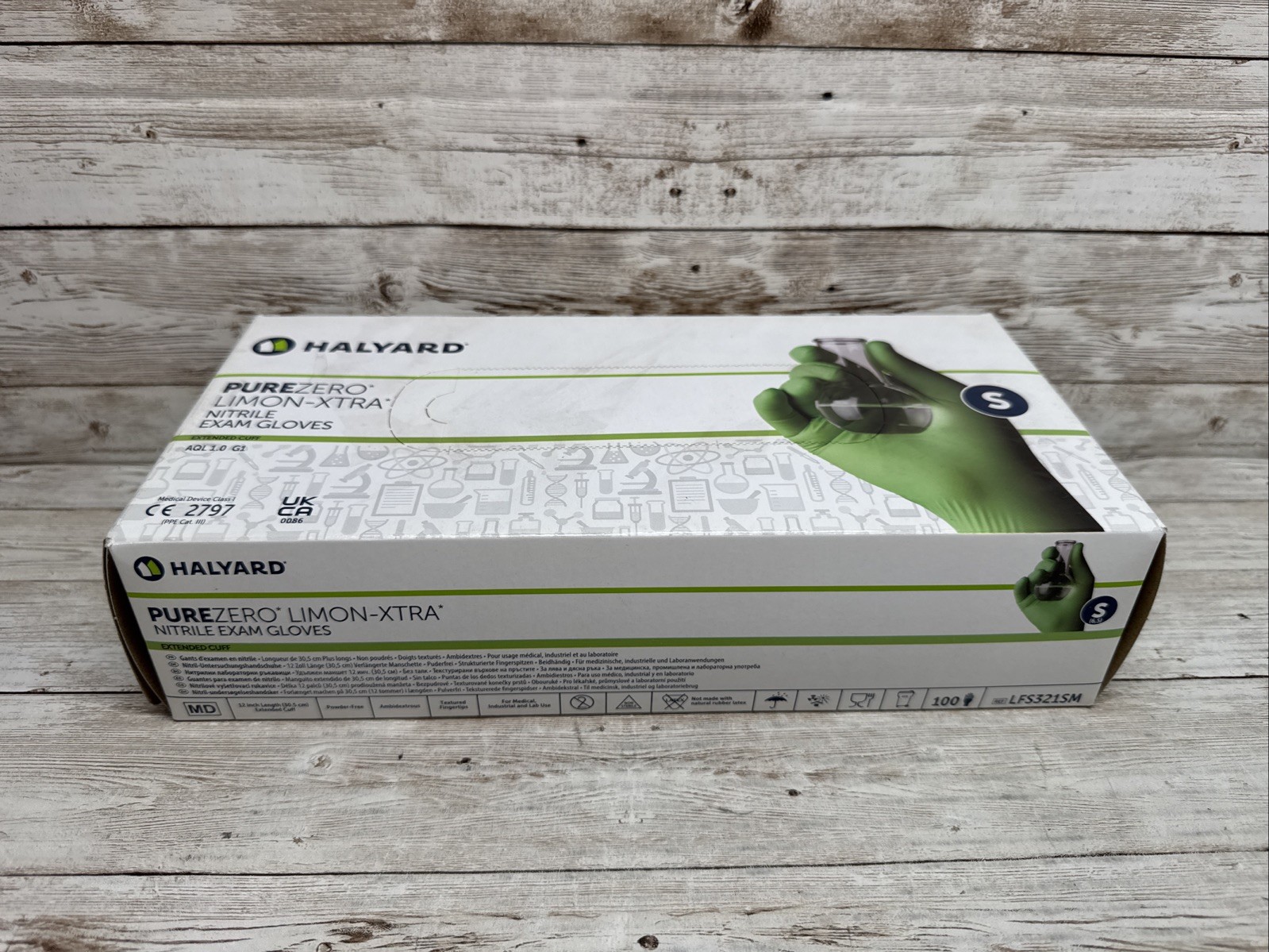 HALYARD PUREZERO LIMON-XTRA Nitrile Exam Gloves *10 Boxes* Size SMALL *See Date*