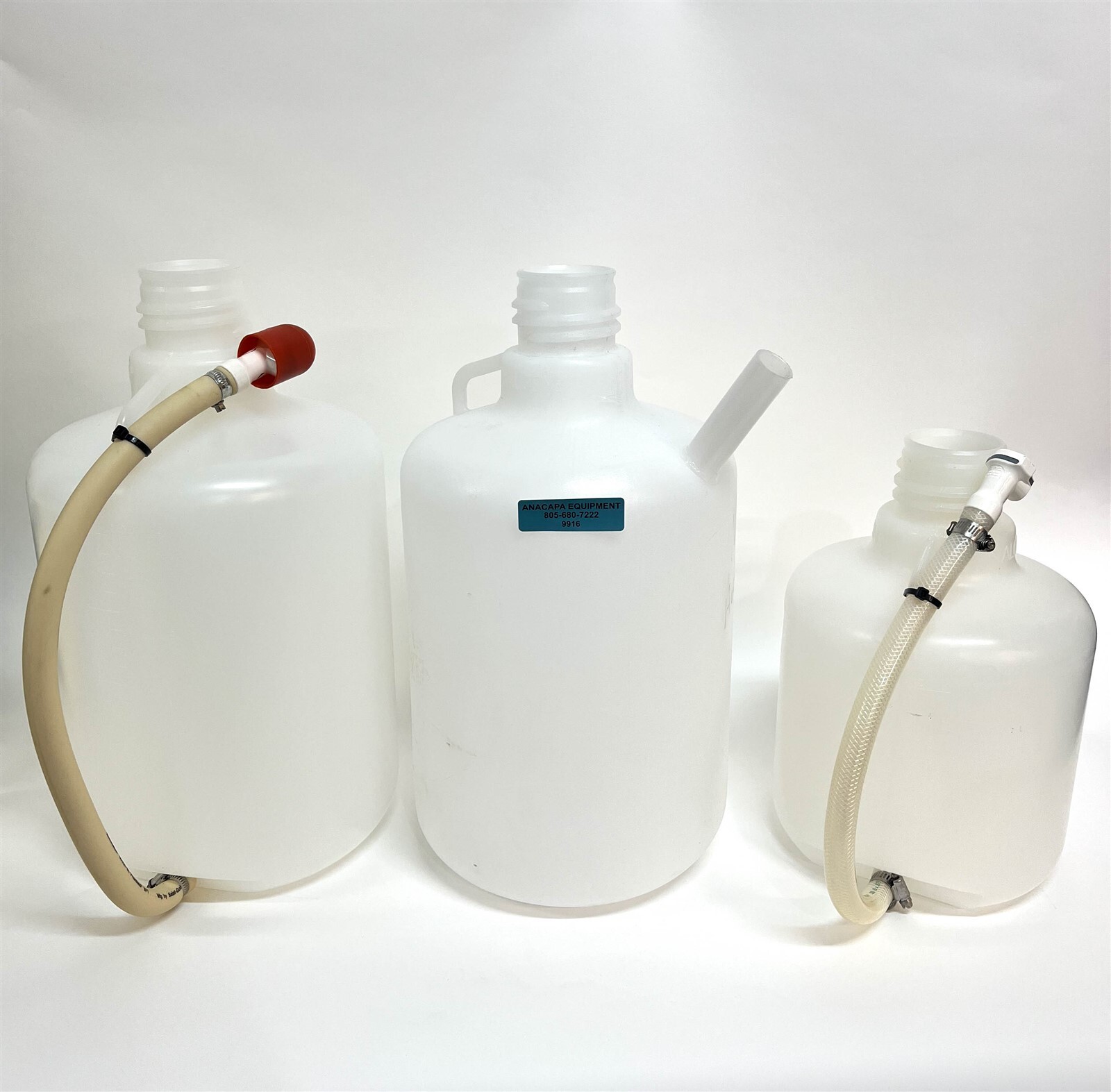 Nalgene 5 Gal 20 Liter & 2.5 gal 10L PP Carboy with Spigot Lot of 16 (9916) M
