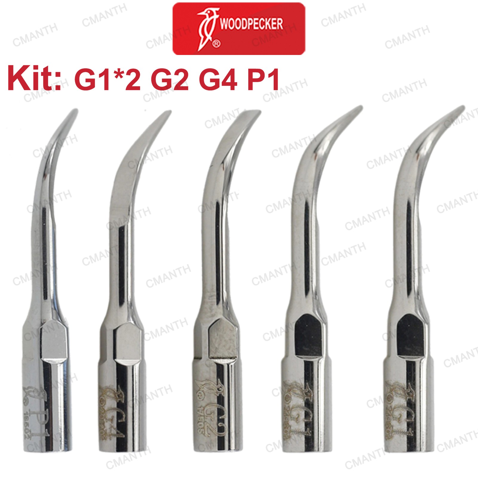 Woodpecker DTE Dental Ultrasonic Piezo Scaler Tips G1 GD1 Fit EMS NSK SATELEC