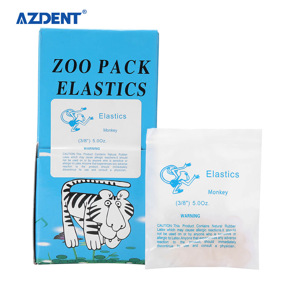 5000Pcs AZDENT Dental Orthodontic Elastics Rubber Bands Bracket Brace 3.5/4.5 OZ