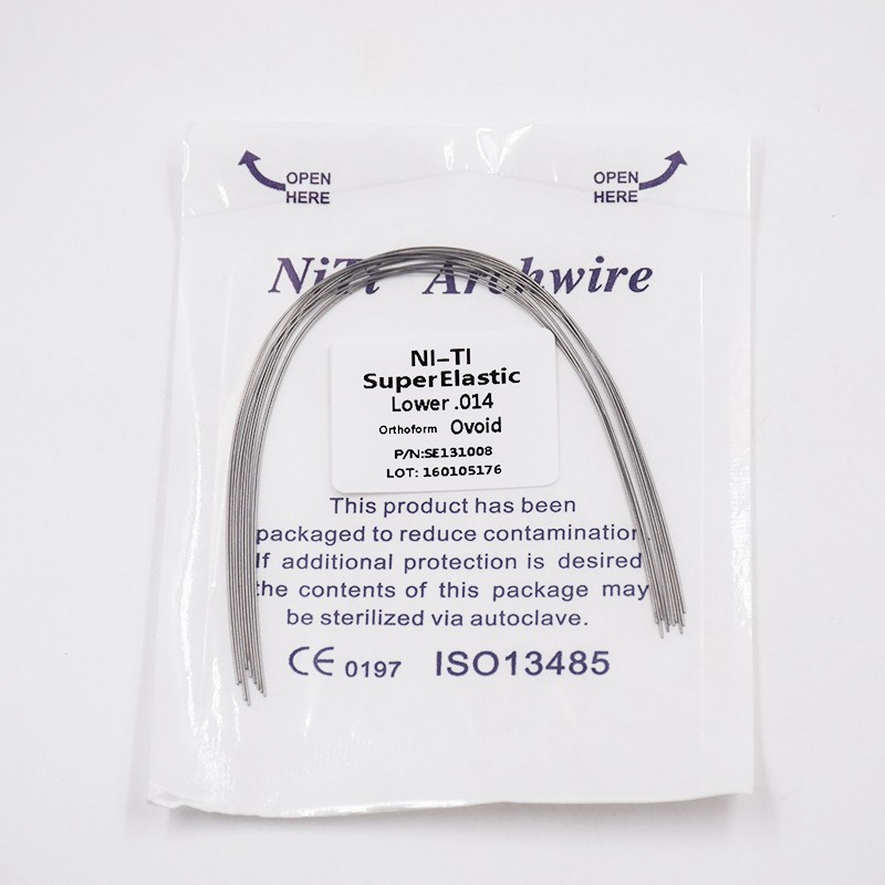 10 Pcs Dental Orthodontic Super Elastic Niti Arch Wire Round 012-020 Upper Lower