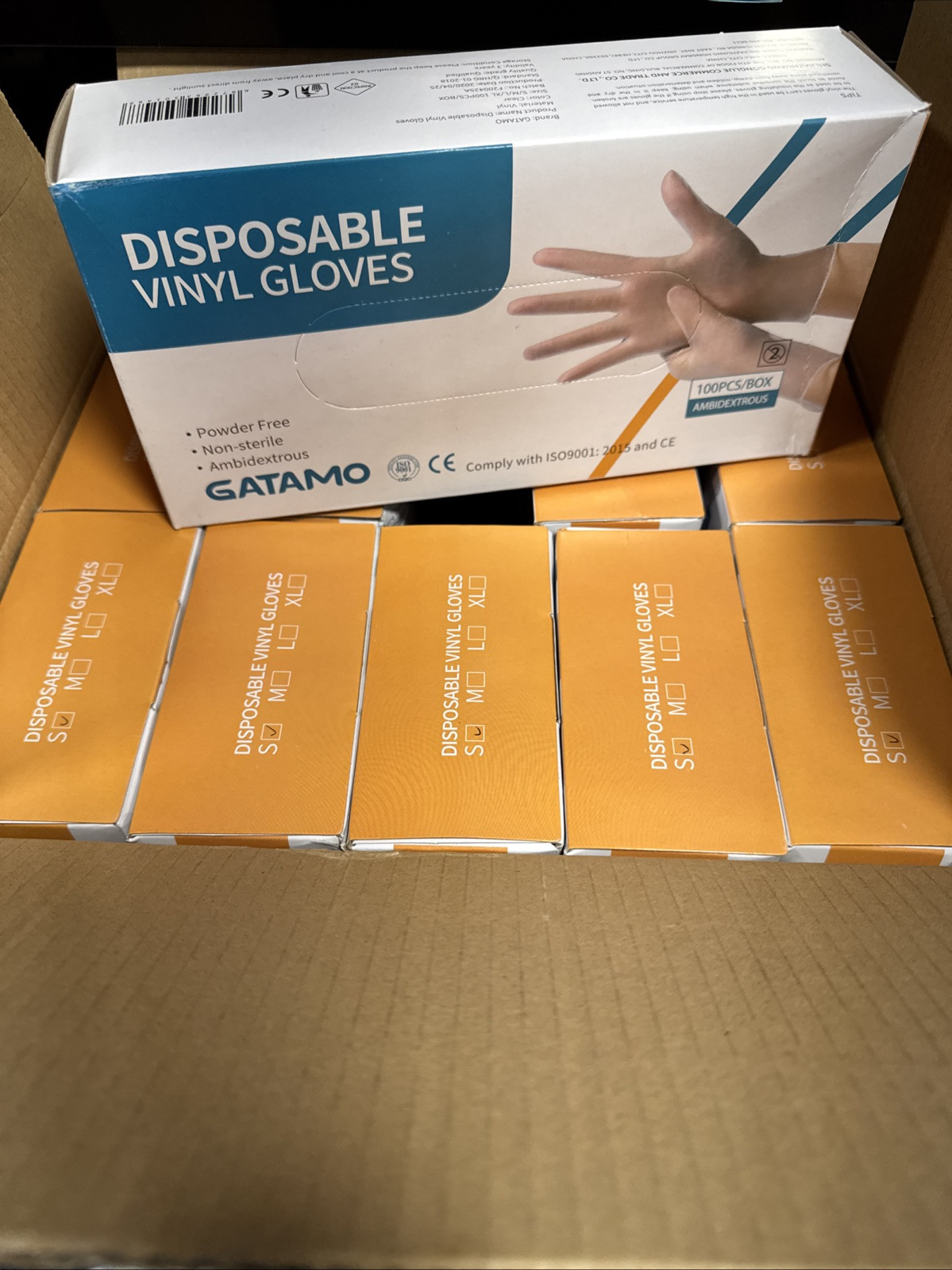 1000 DISPOSABLE VINYL GLOVES SIZE SMALL POWDER FREE NON-STERILE AMBIDEXTROUS