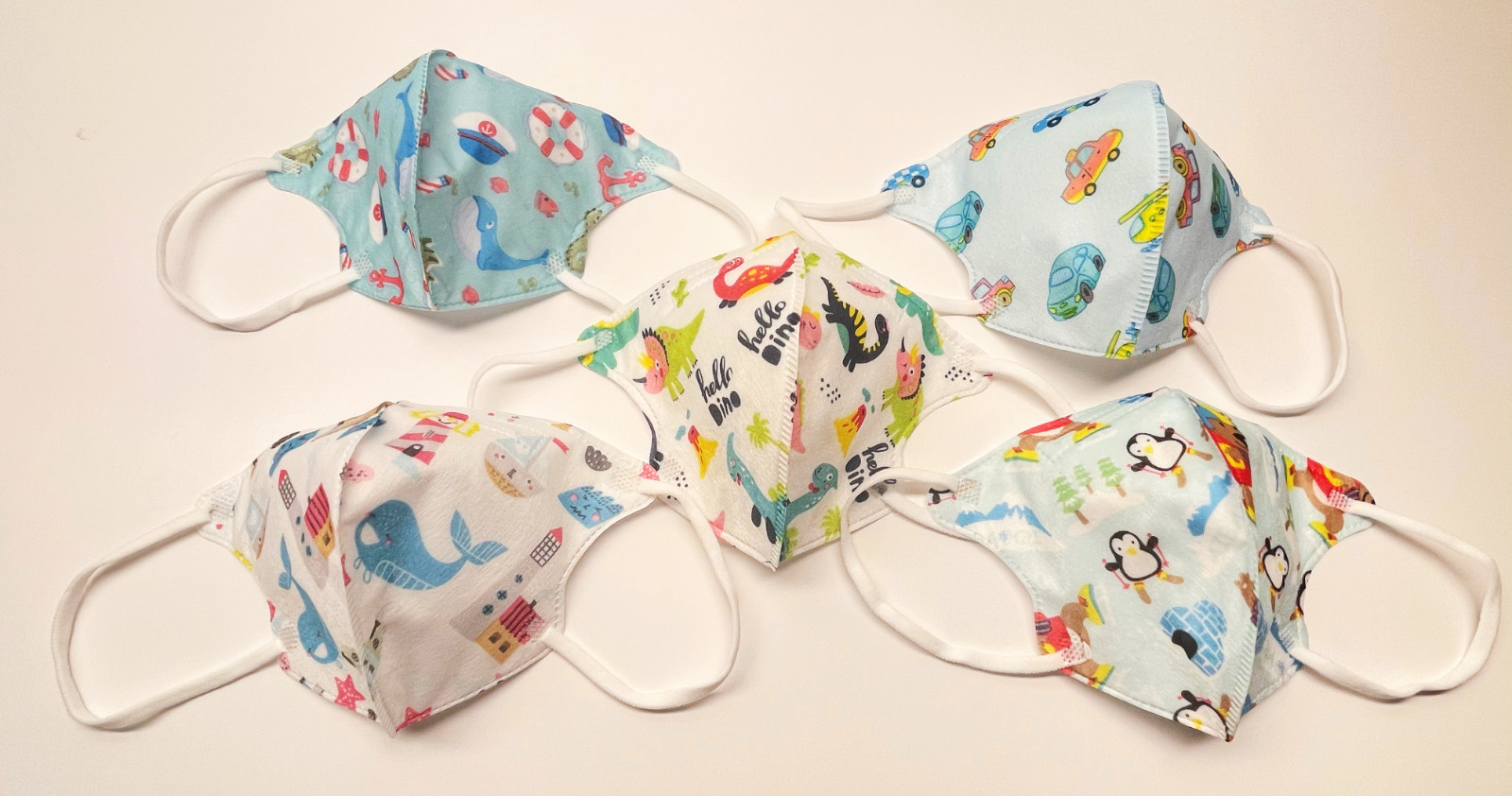 50Pcs Cartoon Kids BFE 95% Protective 4 Layer Disposable Face Mask For Boy Girls