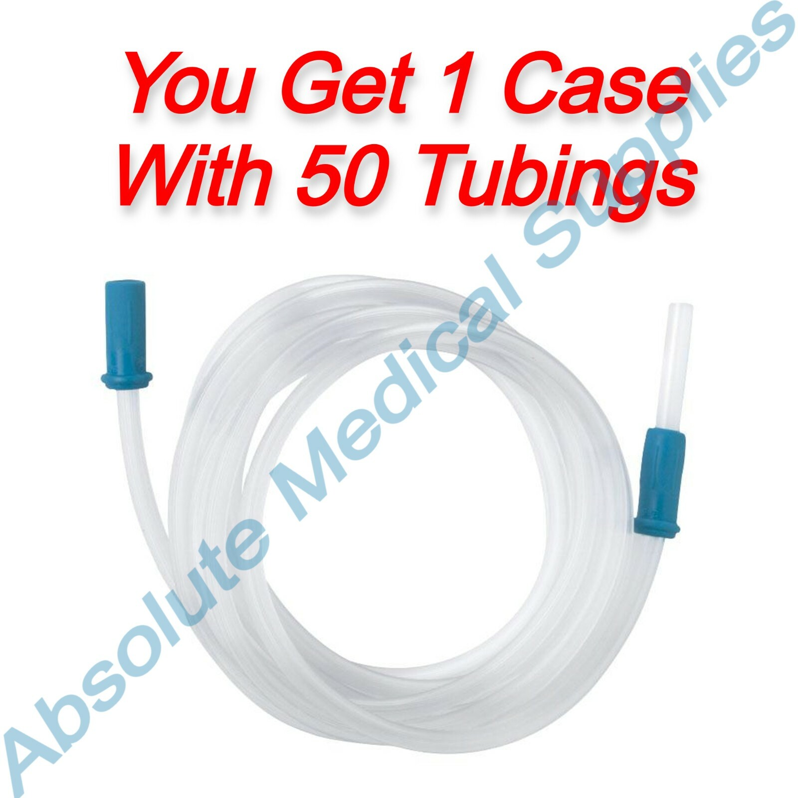 *50-Pack* Medline Non-Conductive Tubing 10′ x 1/4″ Female Connectors DYND50251