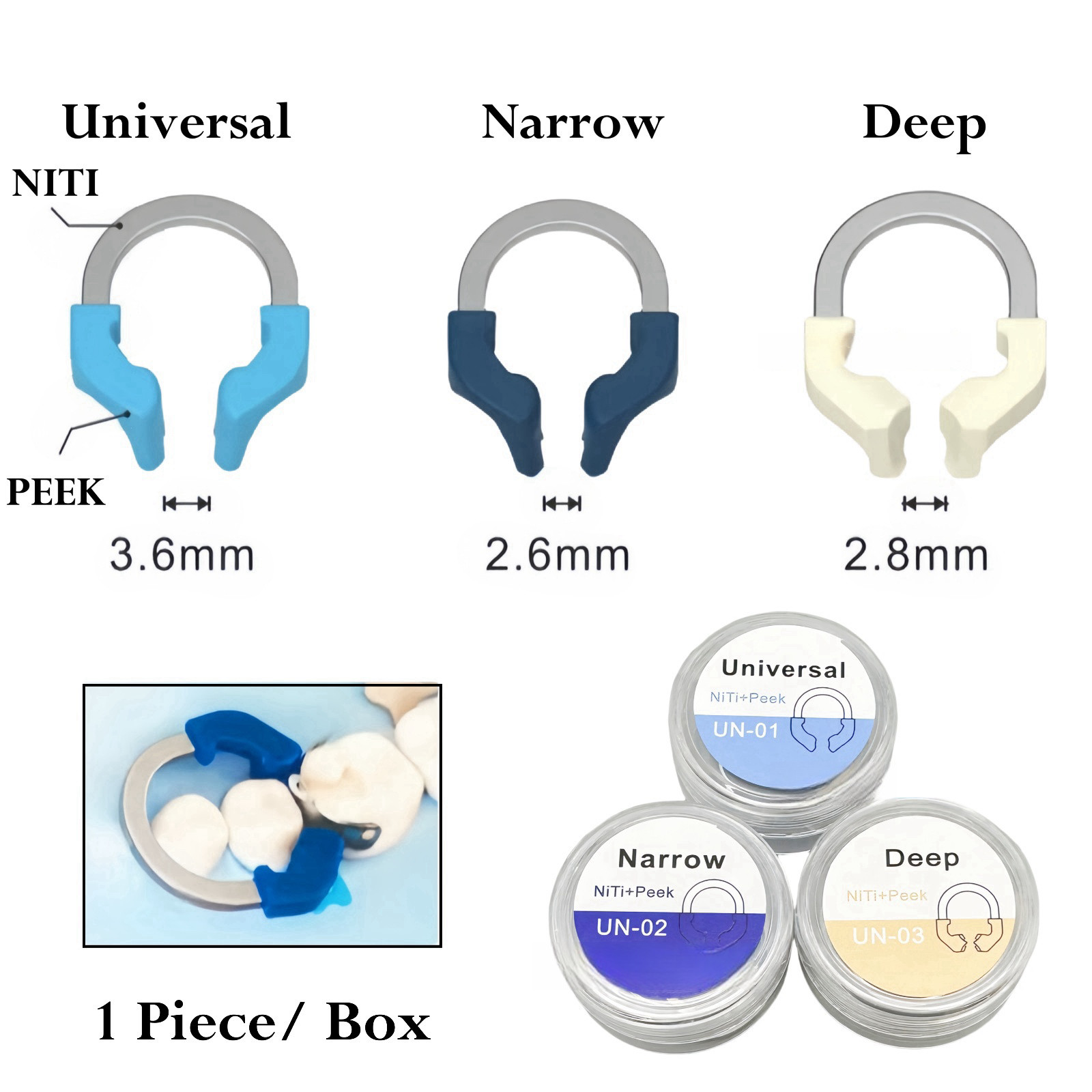 Dental Matrix Bands NiTi Clamp Rings Sectional Contoured Matrices/Wedges/Plier