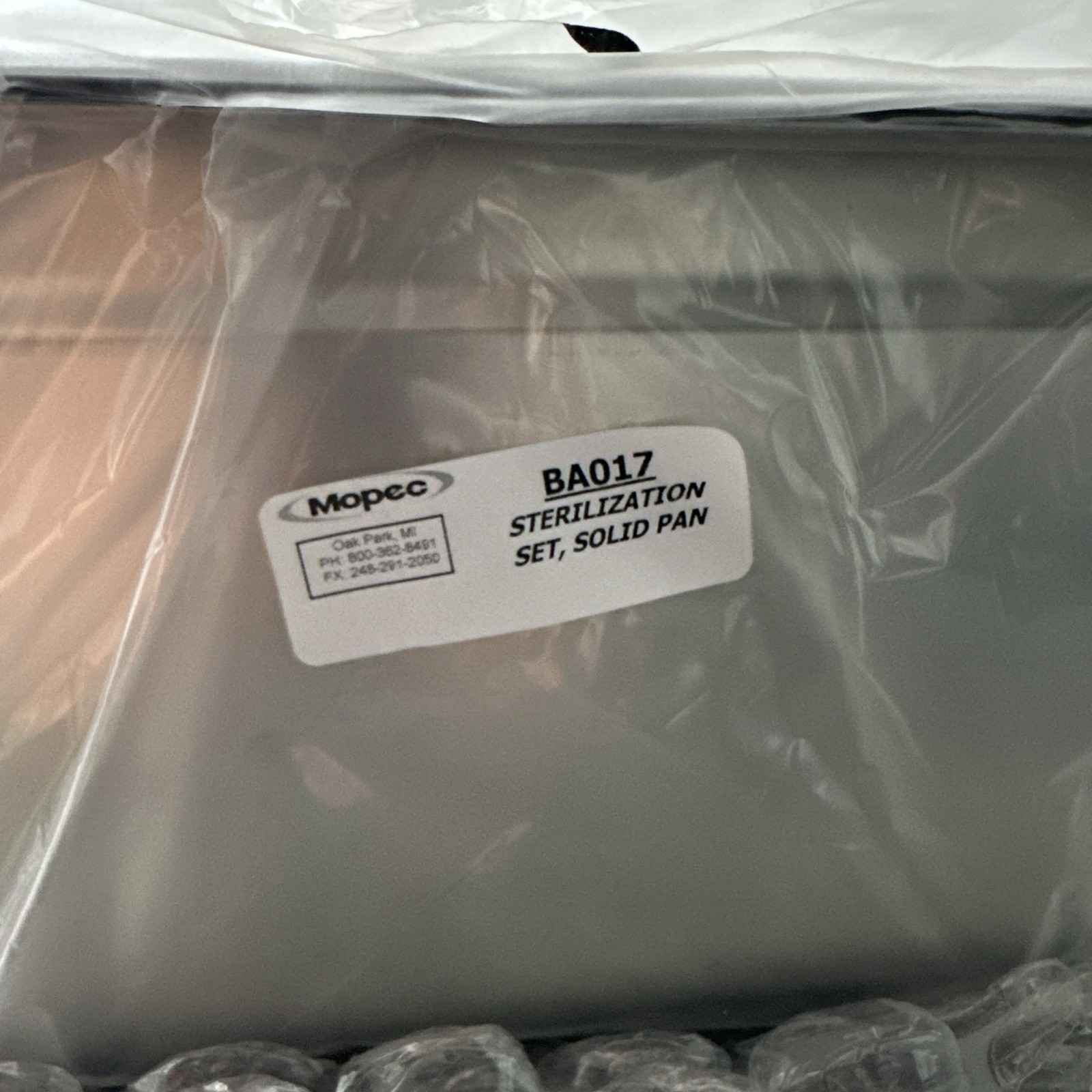 mopec sterilization solid pan new in wrap NOS never used BA017