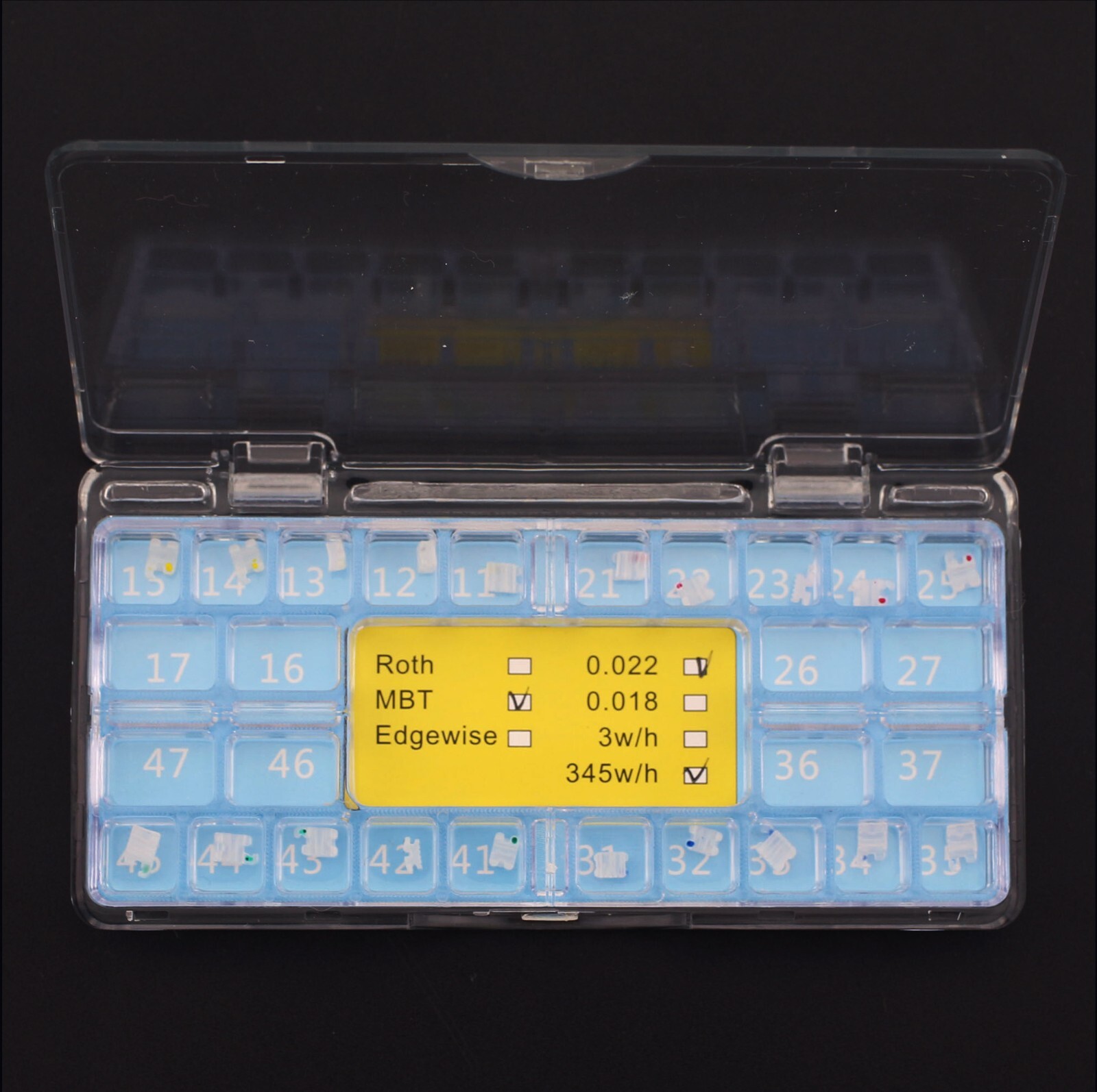 Dental Orthodontic Bracket Ceramic Clear Braces Sapphire Aesthetic Roth MBT 022