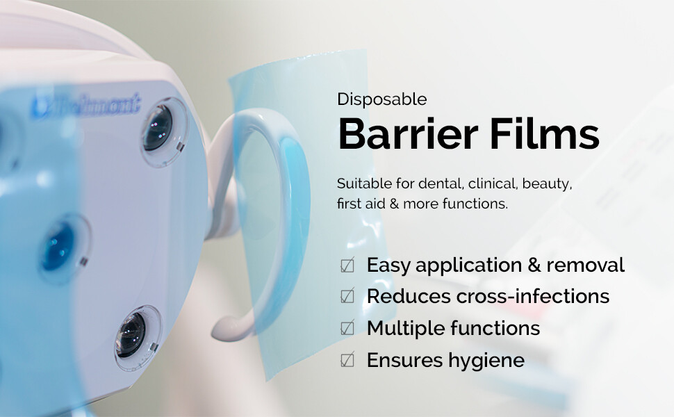 8 ROLLS Dental Medical Tattoo Barrier Film Roll Tape 1200 Perforted Sheets 4″x6″
