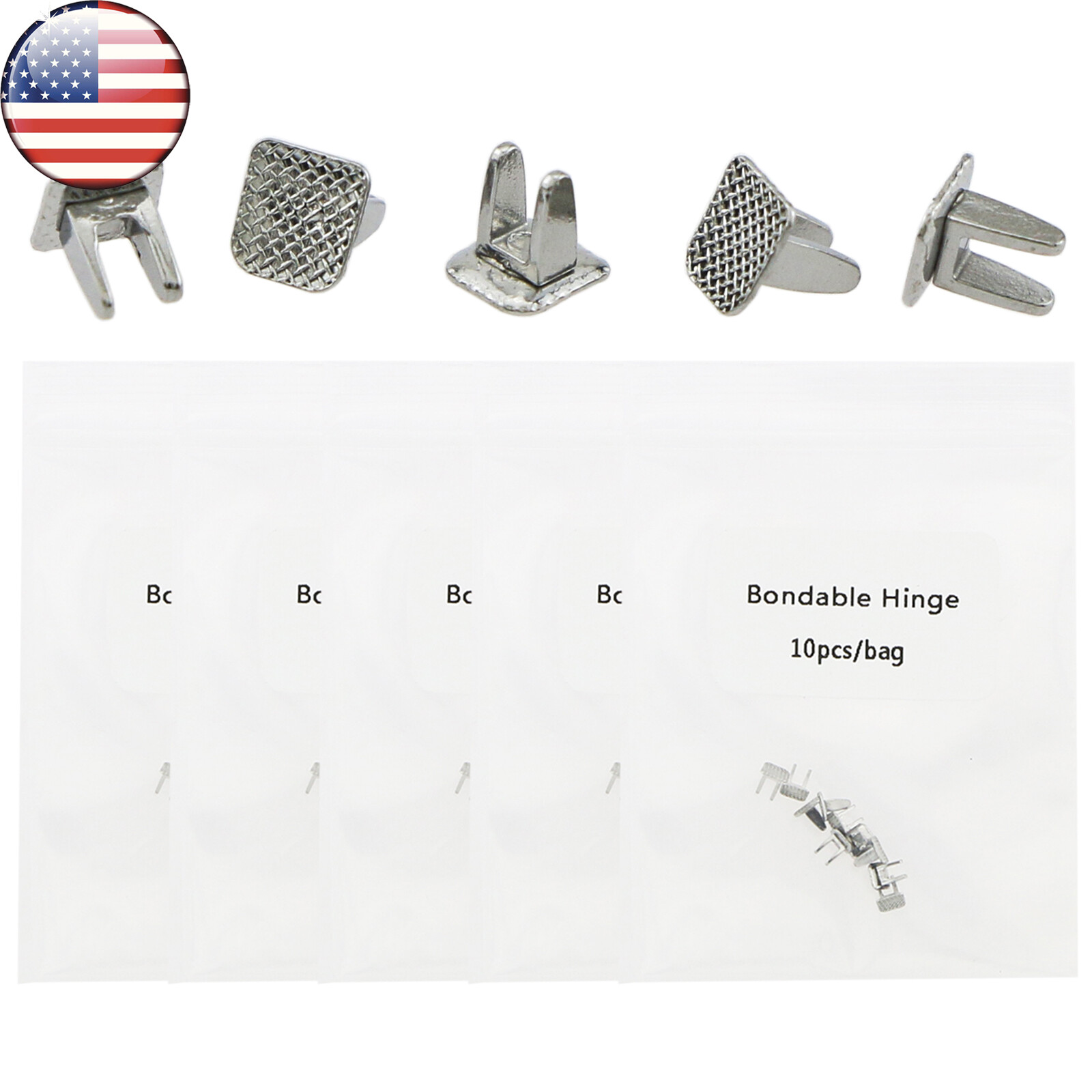 US 100Pcs Dental Orth Bite Turbos Openner Tongue Tamers Hinge Lingual Button