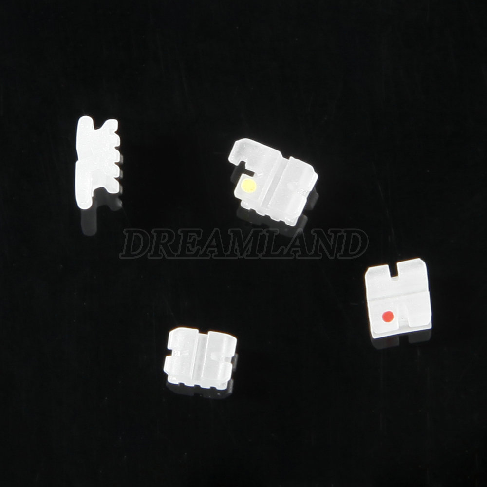 20pcs/Pack Dental Ceramic Braces Bracket 5*5 hooks 3 4 5 Orthodontic MBT.022 A!