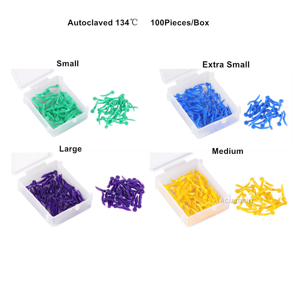 100Pcs/Box Disposable Dental Wedges Tooth Gap Wedge with End Circular Hole 4Size