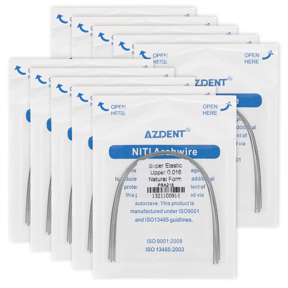 10X AZDENT Dental Orthodontic Super Elastic Niti Arch Wires Round Natural Form