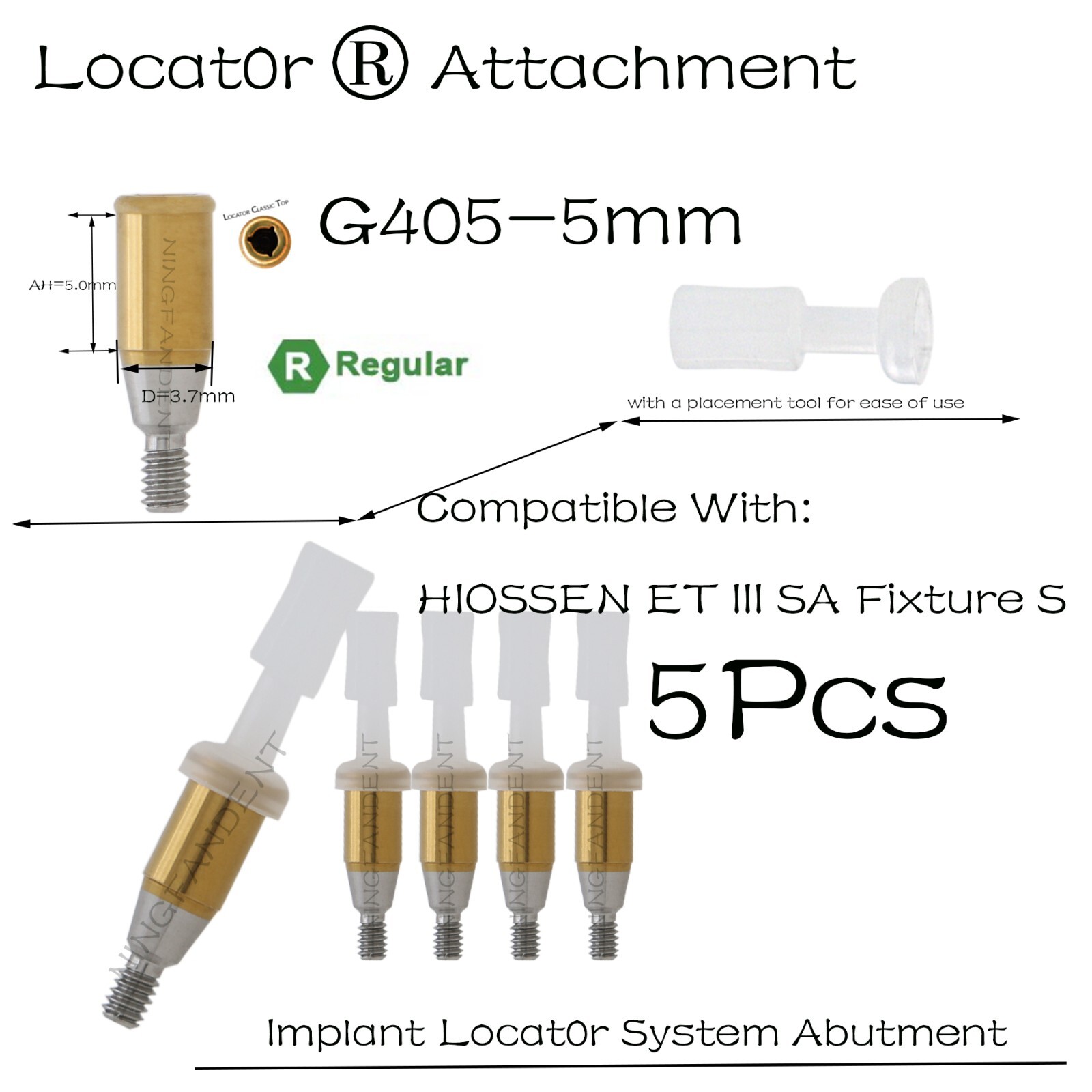 Implant Locat0r System Abutment 1-7.0mm GH For HIOSSEN ET III SA Ø3.7 Standard