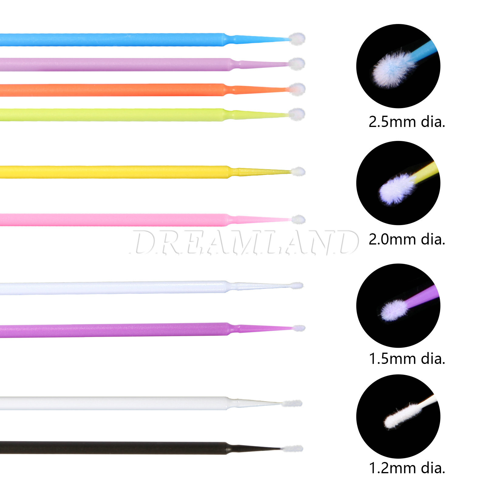 100Pcs Sale Swabs Disposable Mini Applicator Brush Stick Eyelash Extension Eye