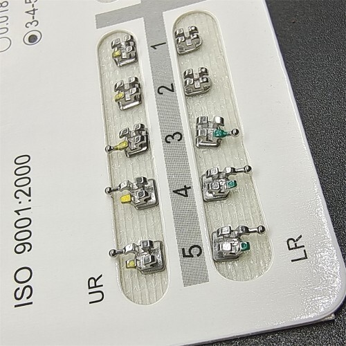 50 Packs Dental Orthodontic Brackets Braces Metal Mini Roth.022 Hooks 345