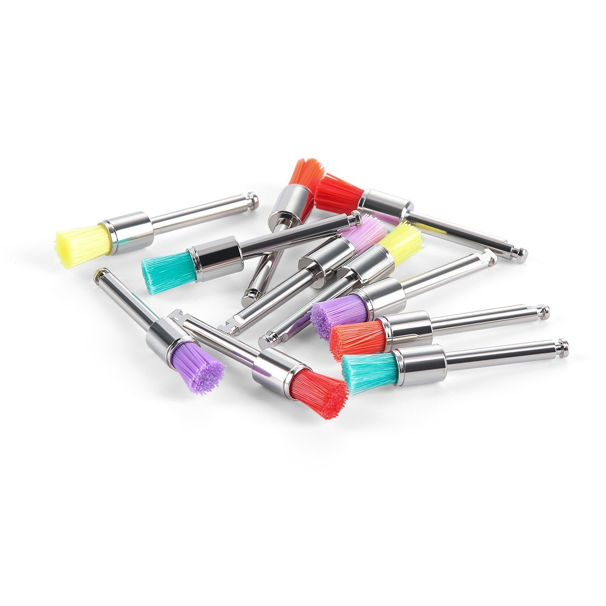 100Pcs/Box Dental Nylon Materials Closure Flat Polishing Prophylaxis Brushes