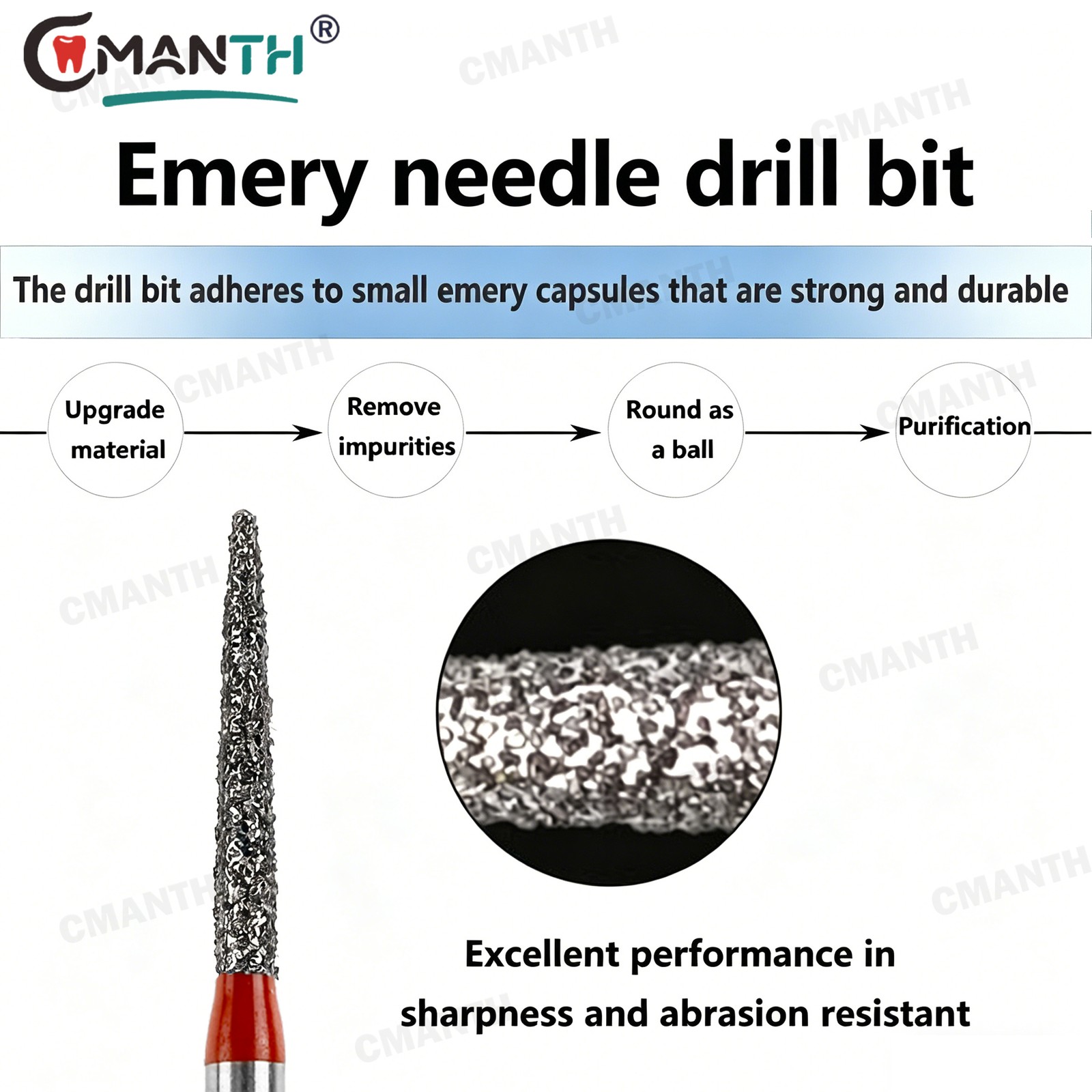 Dental Diamond Burs Taper Flat Burs High Speed Handpiece FG Friction Grip 20PCS