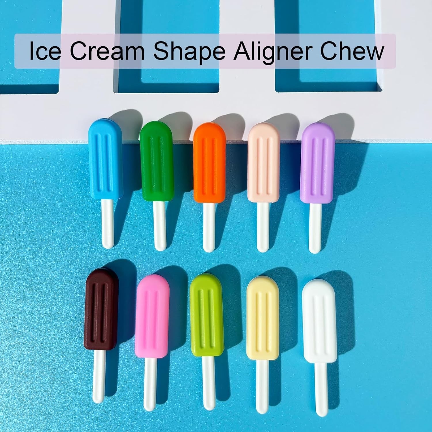 Aligner Chew Pops 10PCS Silicone Braces Chew Tool for Invisalign Metal