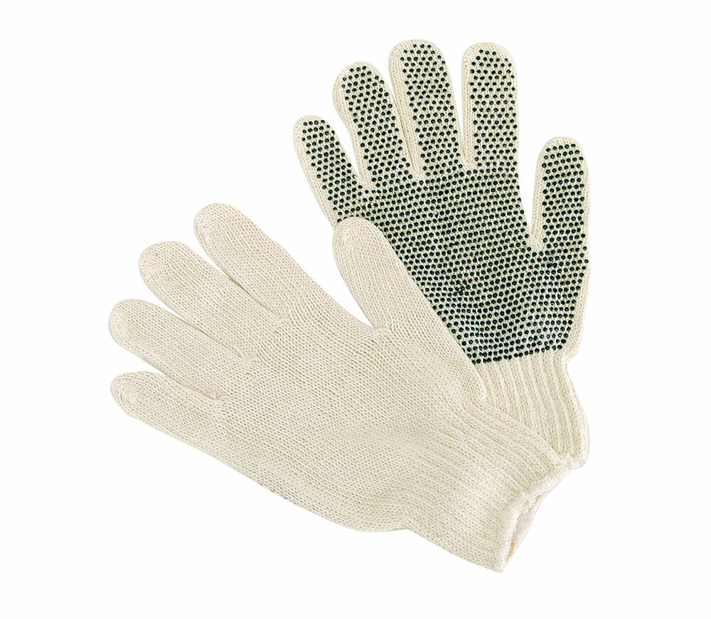 Cotton/Poly Single Dotted Work Gloves for Men’s 24 Pairs 2 Doz