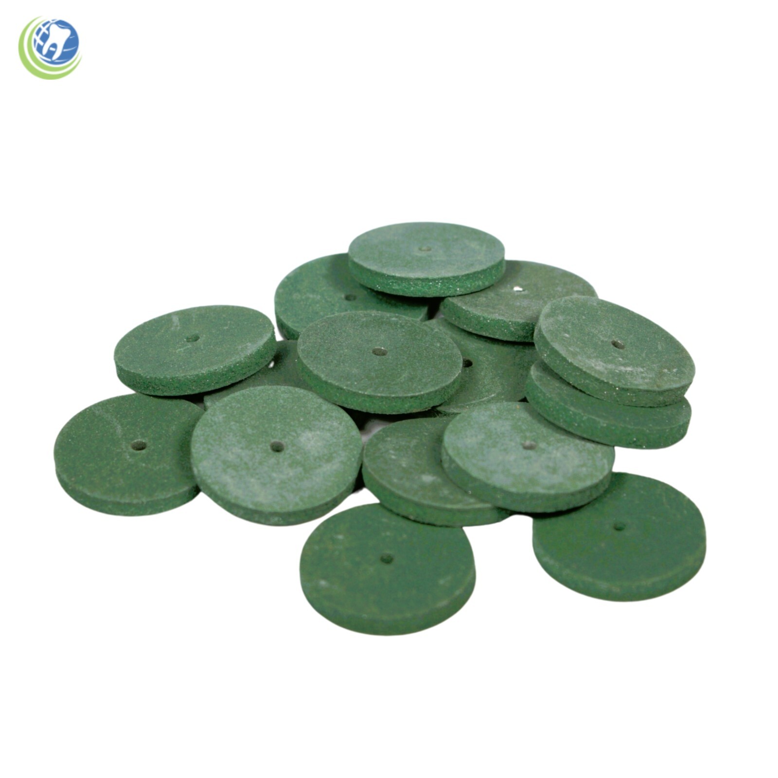 DENTAL LAB SILICONE FINISHING POLISHING RUBBER WHEEL 7/8″ X 1/8″ GREEN 100/BOX