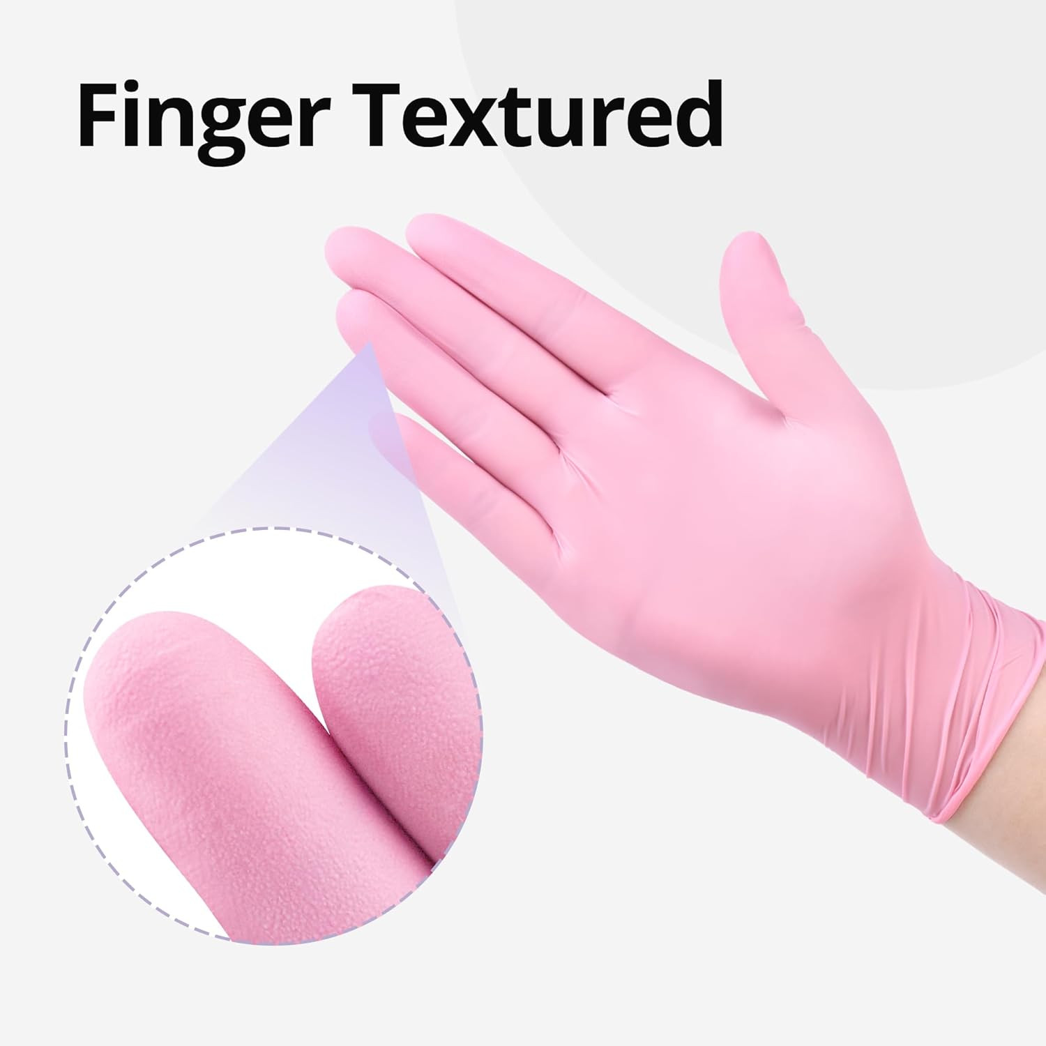 Swiftgrip Nitrile Exam Gloves, 4 Mil, Cherry Blossom, Food Safe Gloves Disposabl