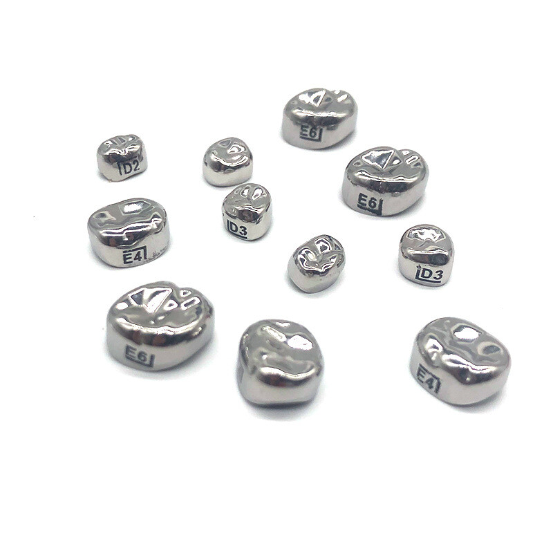 48/96pcs Dental Crown kit Stainless Steel Tooth Primary Molar for Adult Kids