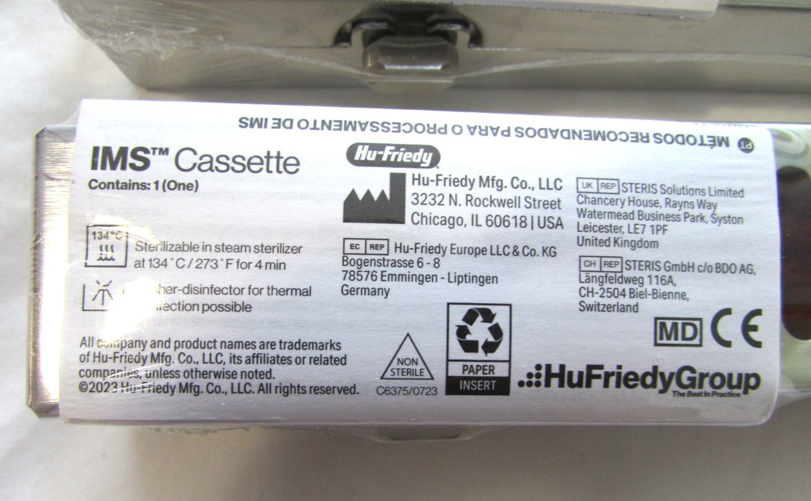 NEW Set of 2 Hu-Friedy IMS Signature Series Small Ultrasonic Cassettes Orange