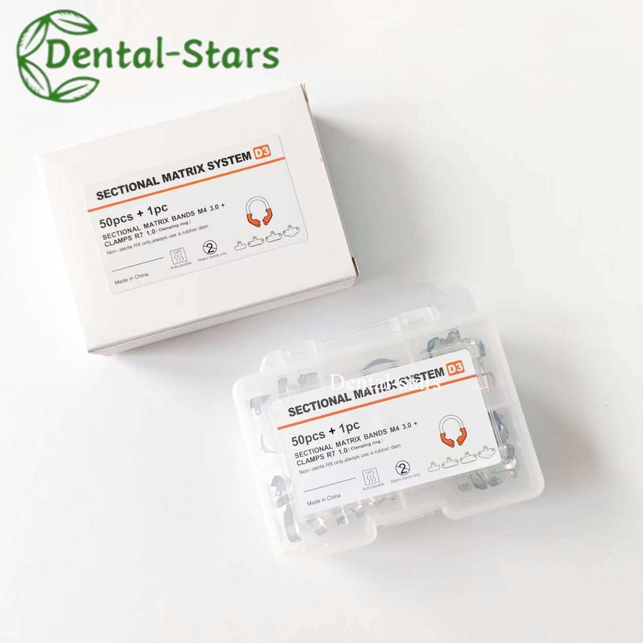 Dental Sectional Matrices System D3 Kit Clamp R7 + Matrix Bands M4 Autoclavable