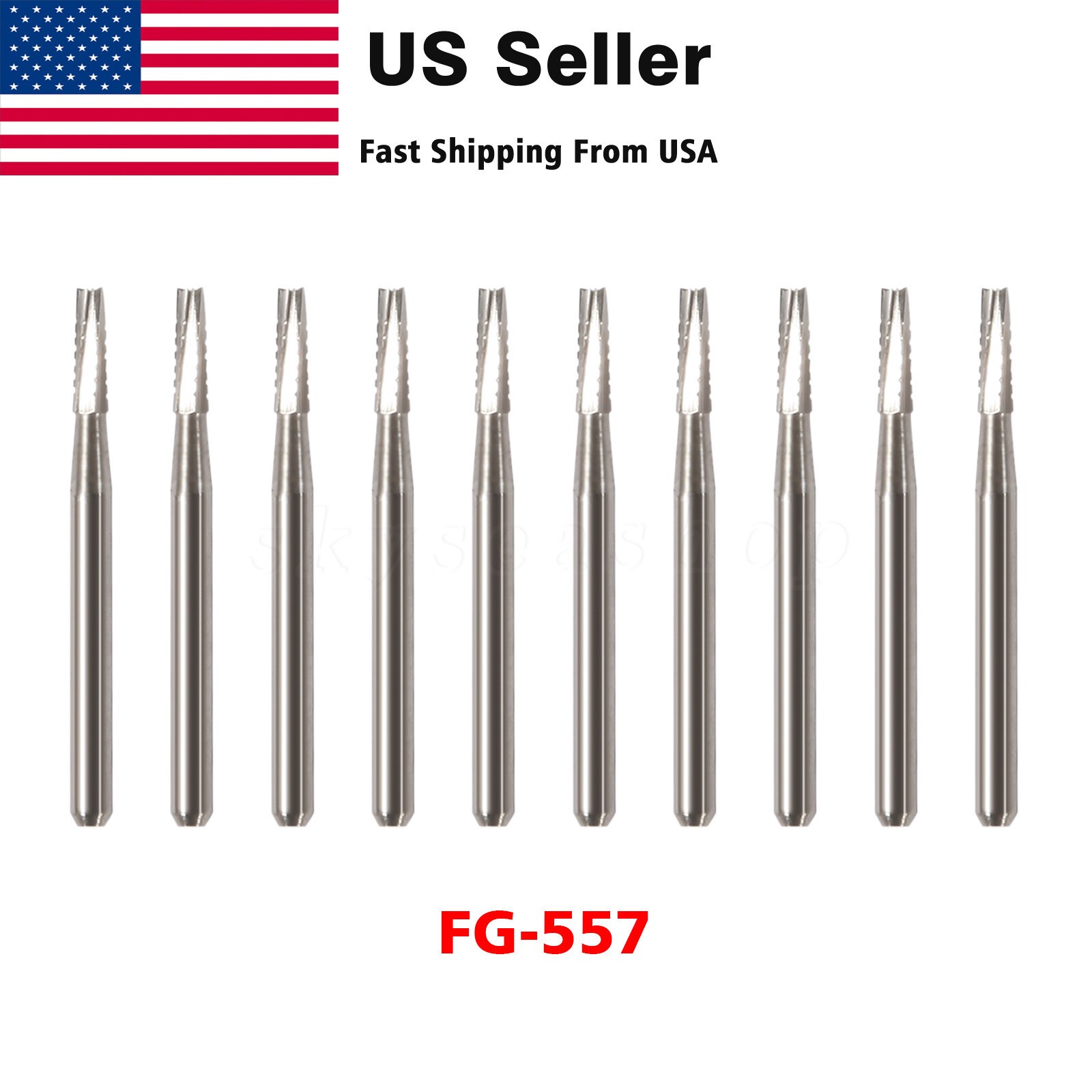 Dental Midwest FG #557 Clinic Length Cross Cut Carbide Burs 100pk