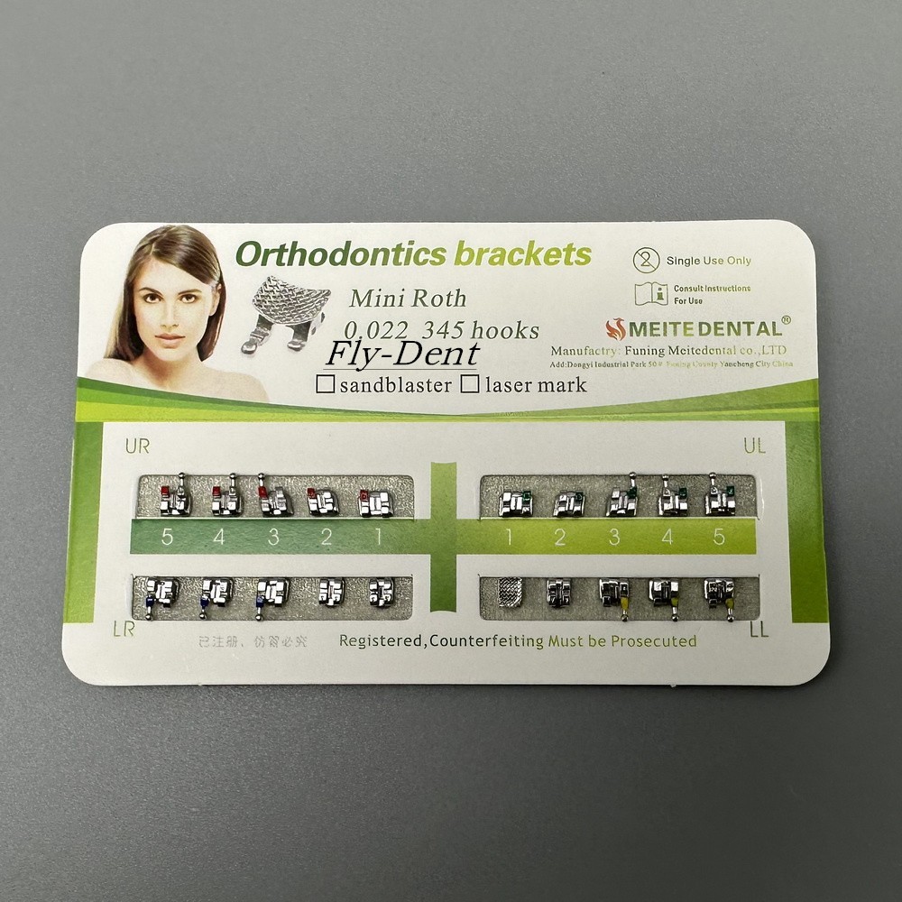 10 Sets Dental Orthodontic Bracket MIM Monoblock Mini Roth/MBT 022/018 345 Hooks