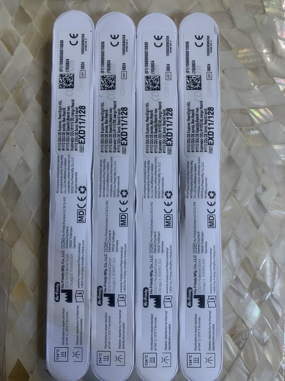 Hu-friedy #11/12 ODU DE EXPLORER, ResinEight Handle exd11/128 (x4)
