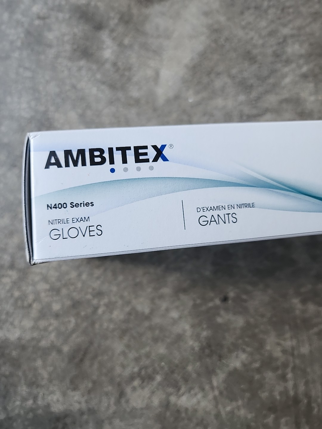 Ambitex Size Medium Powder Free Blue Nitrile Gloves 1 box = 100 gloves NMD400