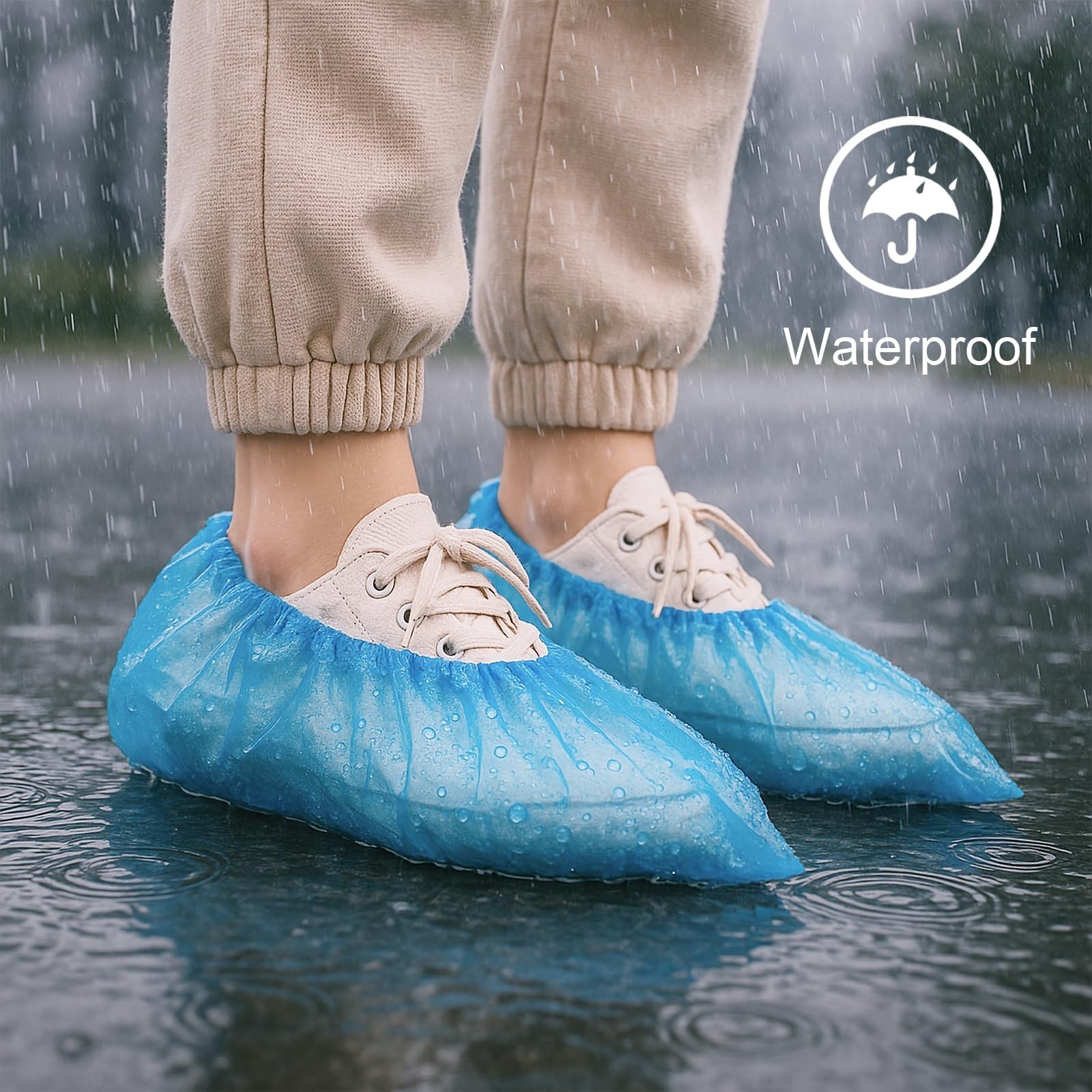 1000 Disposable Shoe Covers – Non-Slip, Waterproof, Indoor/Outdoor Use, 500 Pair