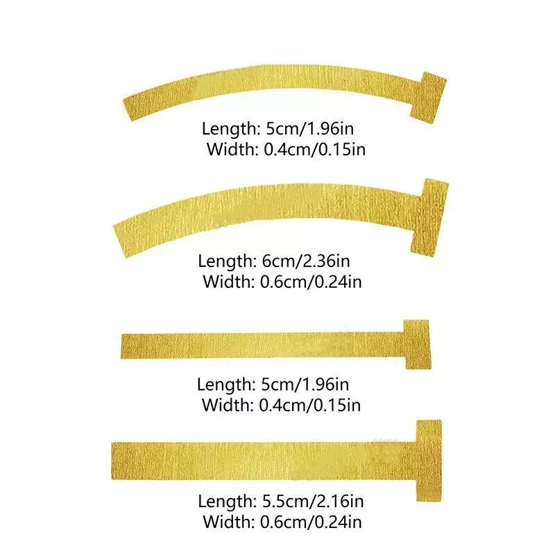 20 Pcs/Pack Dental Curved/Straight Primary Molars T Bands Brass Matrix Bands