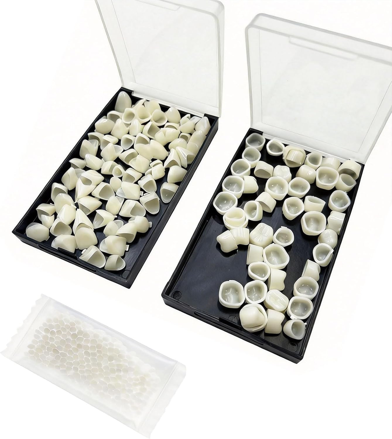 120 Pcs False Teeth Crown Repair Kit Dental Anterior and Posterior Veneers Fake