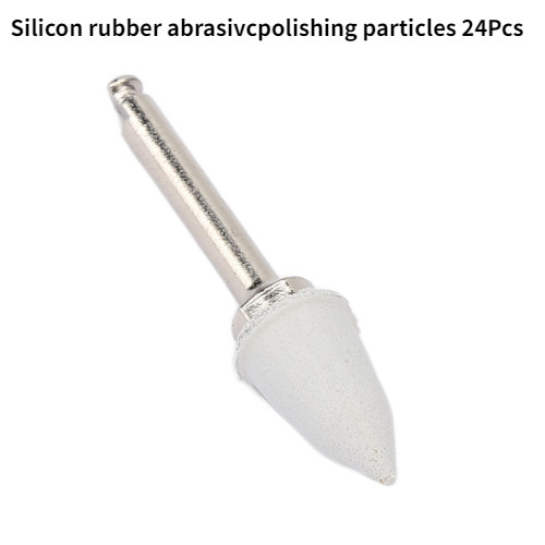 24pcs Polishing Stone Burs White Silicone Particles Dental Polishing Burs SLS