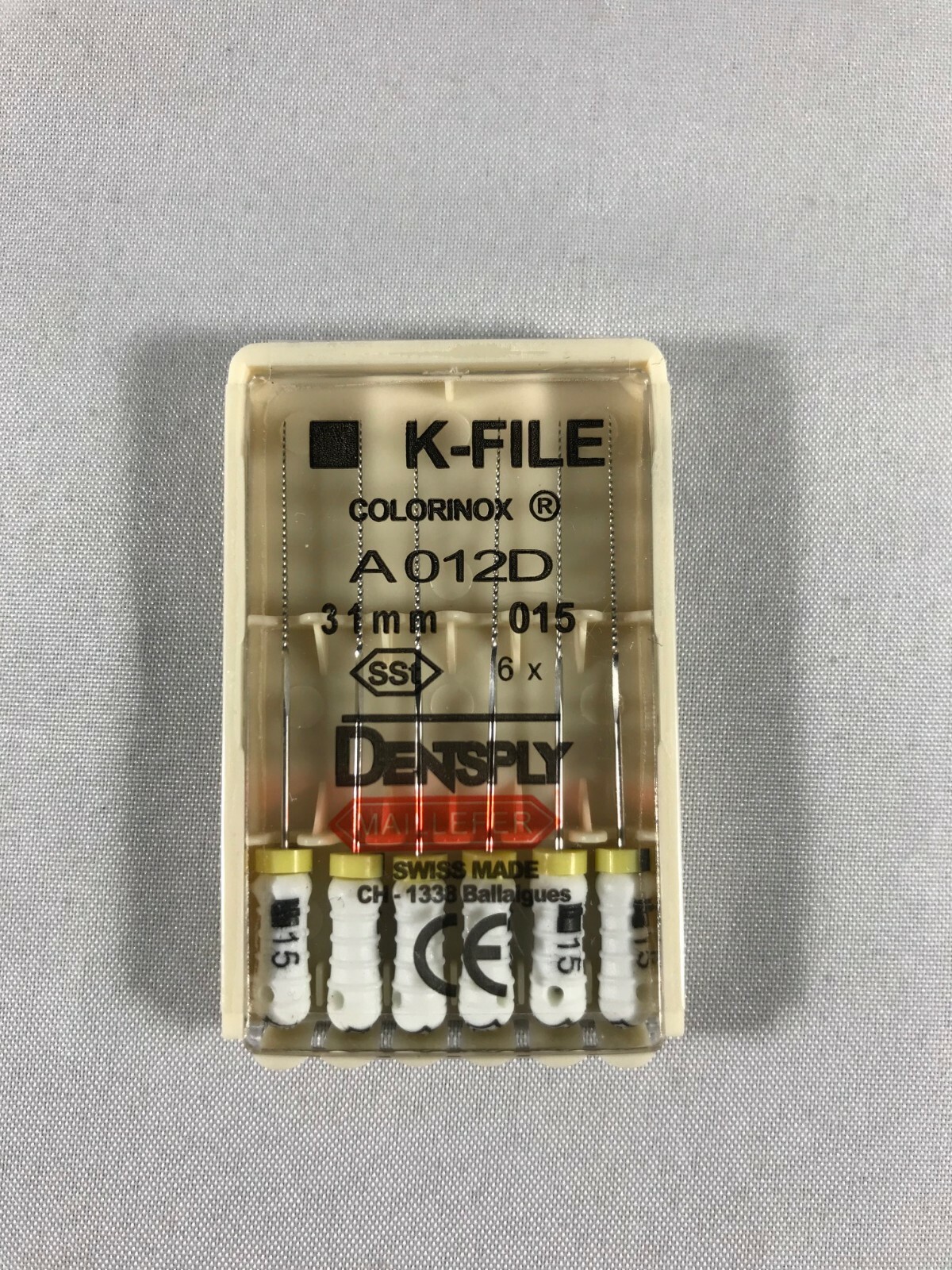 6 Pcs File Dentsply Dental Endo 31mm Stainless Steel K-file All Sizes