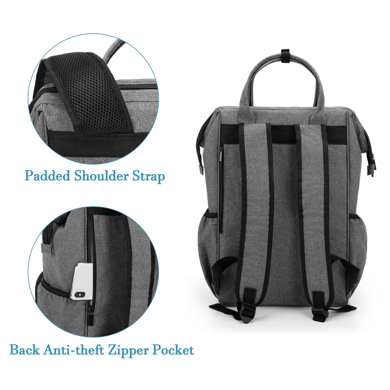 Lodrid Nurse Bag Heavy Duty Nurse Work Backpack For Men Nurse Storage Backpack