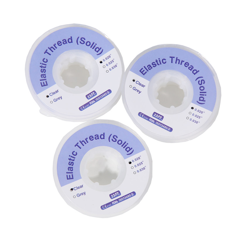 Dental Solid Elastomeric Thread Orthodontic Brackets Braces Traction Wire 25 FT