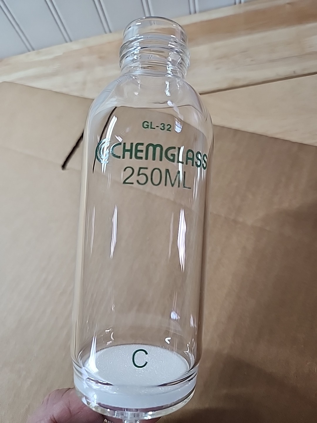 Chemglass GL-32 250mL C Glass Solid Phase Peptide Synthesis Vessel