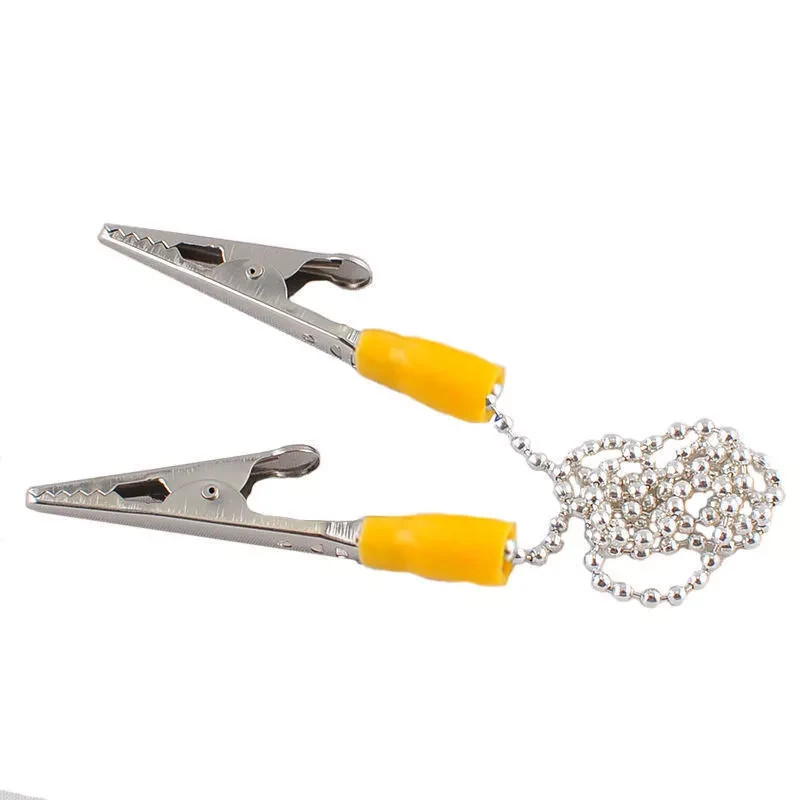 5 Pcs Dental Patient Bib Clips Chains Napkin Holder Flexible Coil Metal Ball